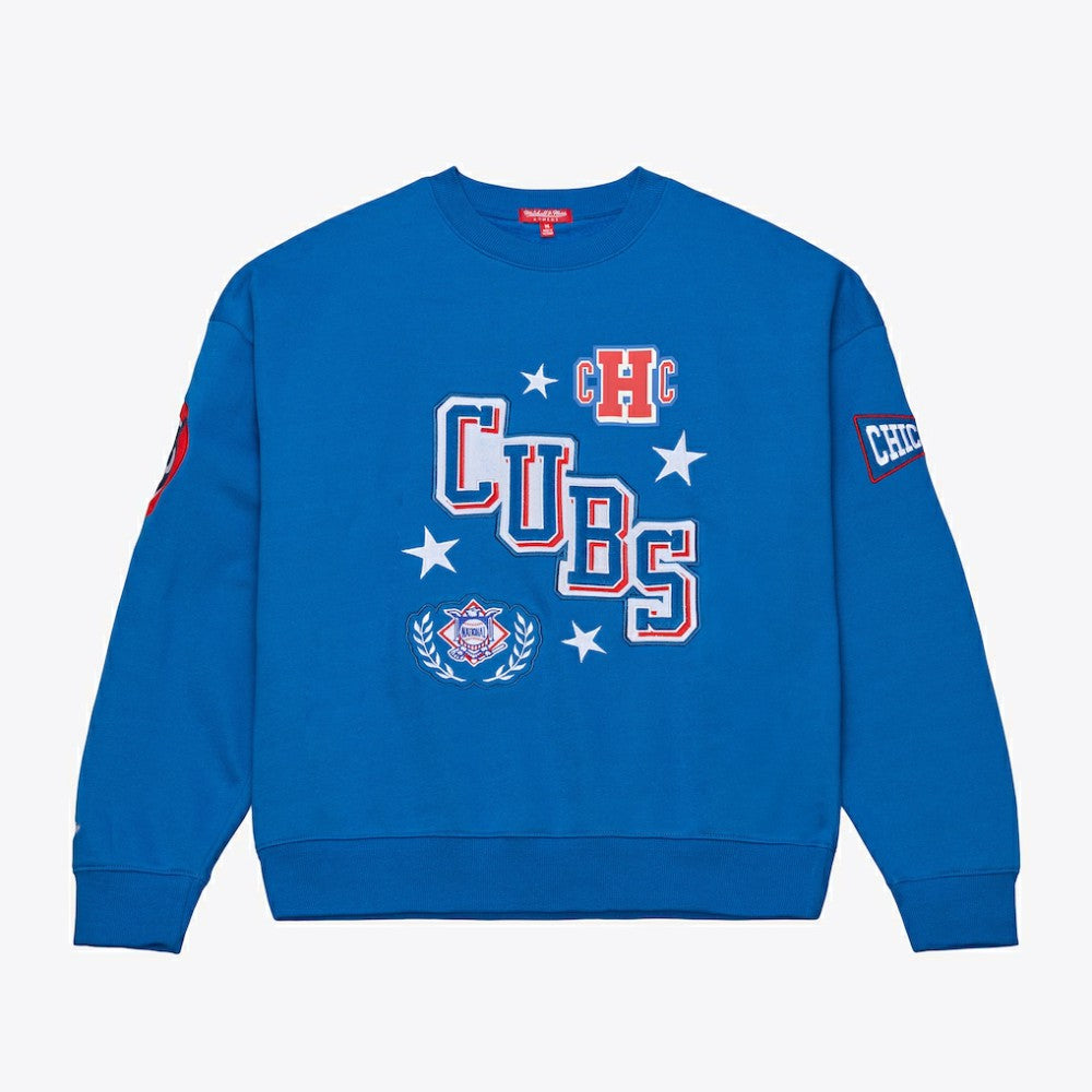 Chicago Cubs Mitchell & Ness Women's Pep Rally Sweatshirt - Royal Sweatshirts