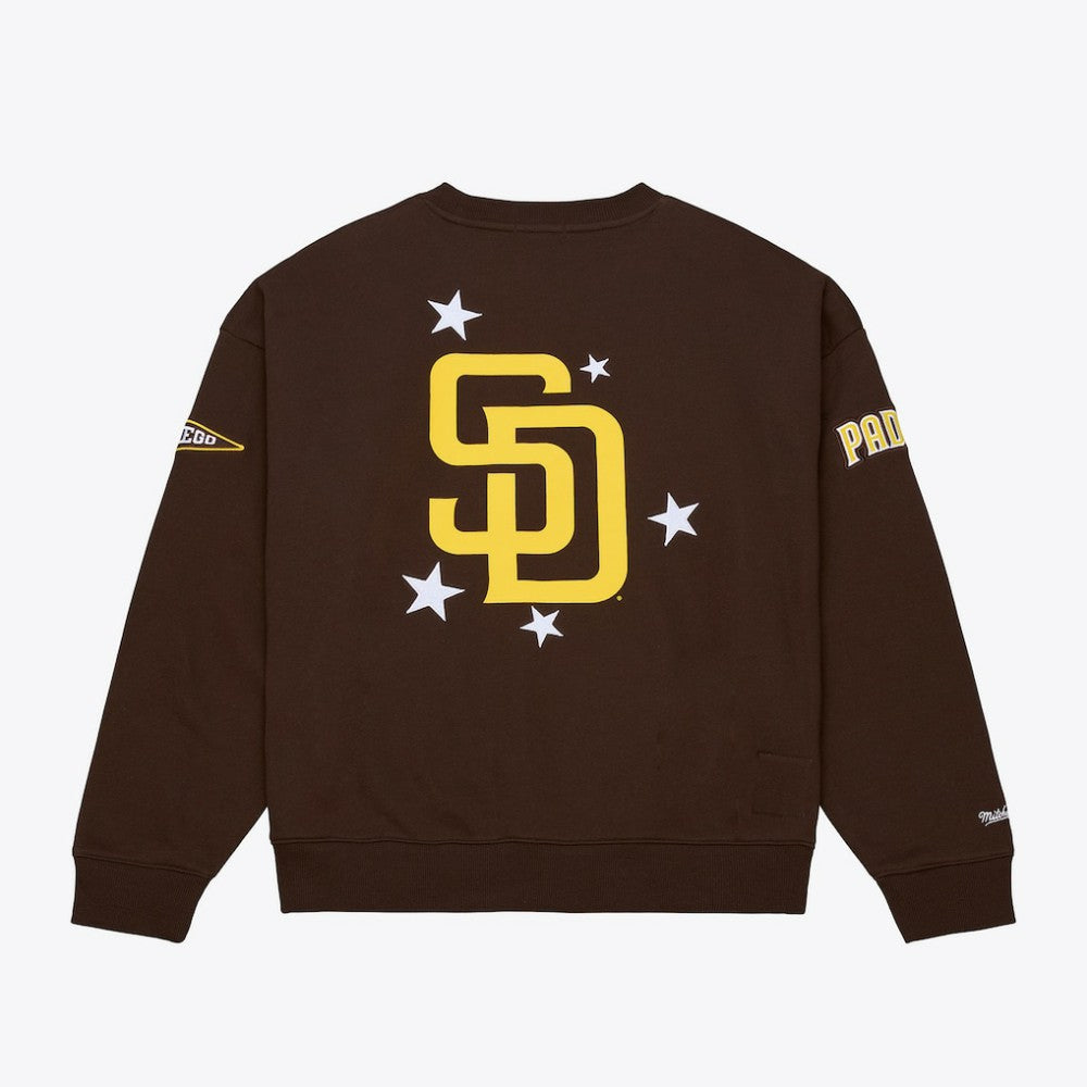 San Diego Padres Mitchell & Ness Women's Pep Rally Sweatshirt - Brown Sweatshirts