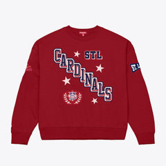 St. Louis Cardinals Mitchell & Ness Women's Pep Rally Sweatshirt - Red Sweatshirts