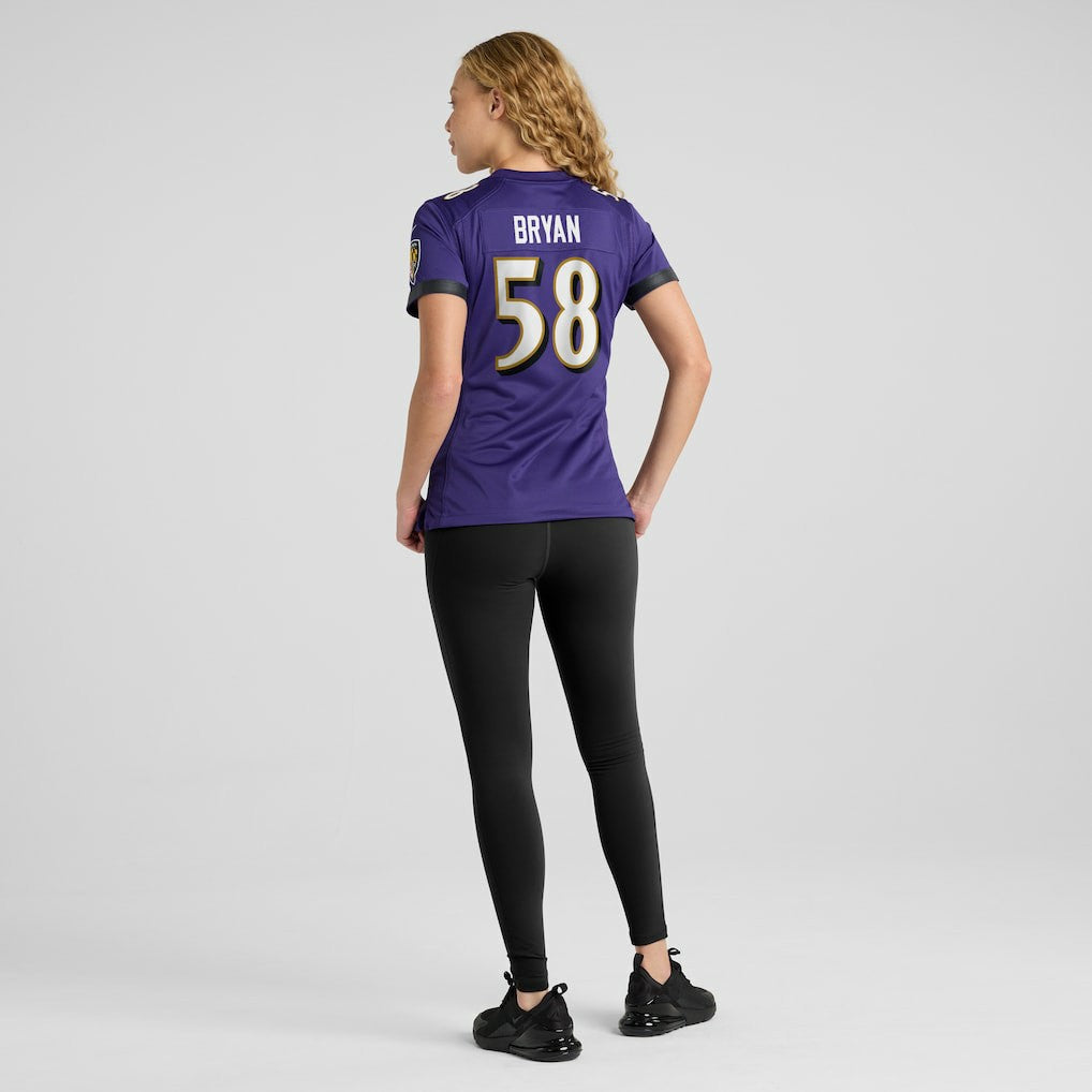 Taven Bryan Baltimore Ravens Women's Team Game Jersey Purple