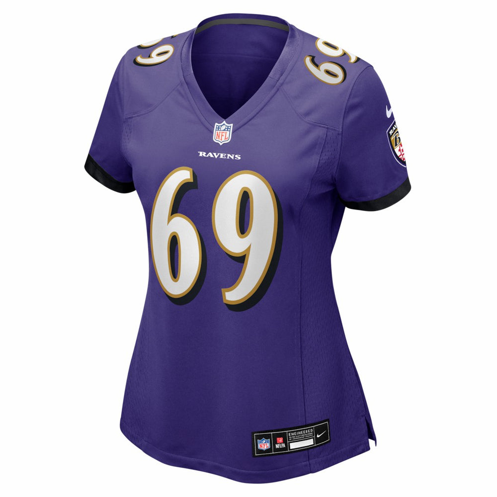 Josh Tupou Baltimore Ravens Women's Team Game Jersey Purple