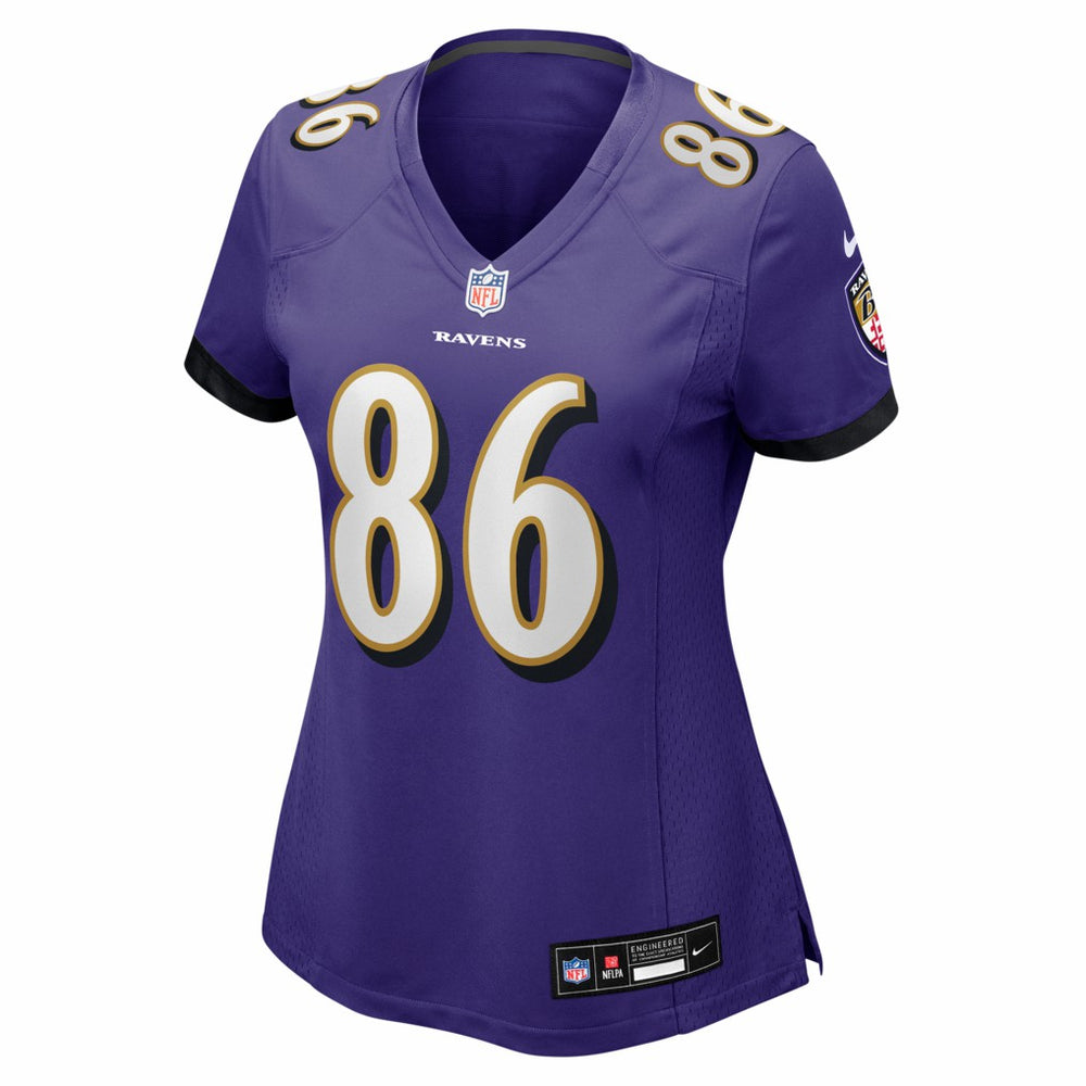 Cornelius Johnson Baltimore Ravens Women's Team Game Jersey Purple
