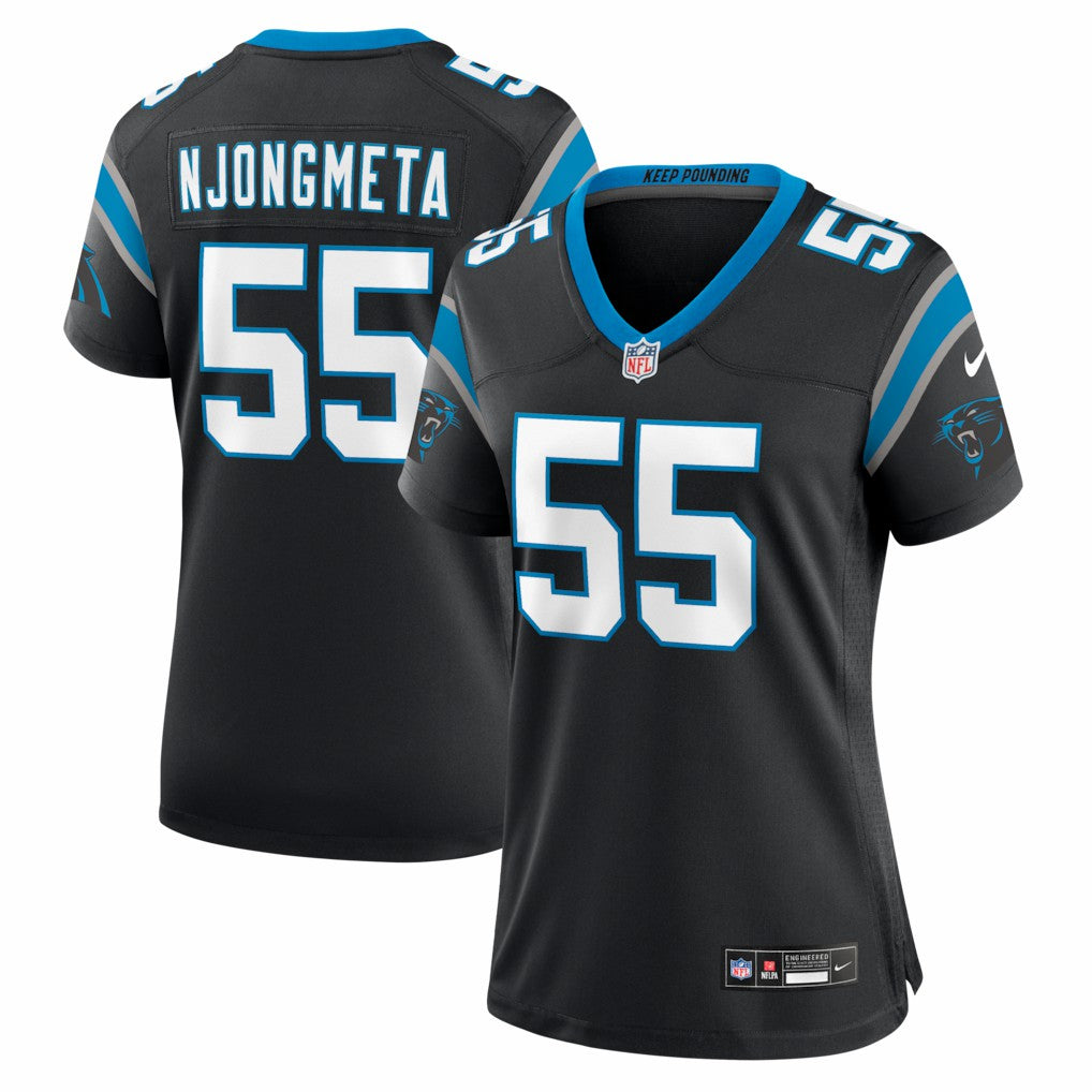 Maema Njongmeta Carolina Panthers Women's Team Game Jersey Black