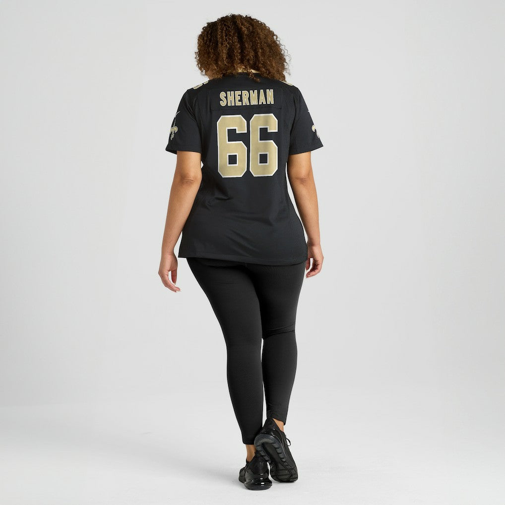 William Sherman New Orleans Saints Women's Team Game Jersey Black