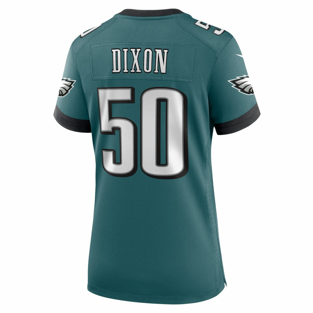 Lance Dixon Philadelphia Eagles Women's Team Game Jersey Midnight Green