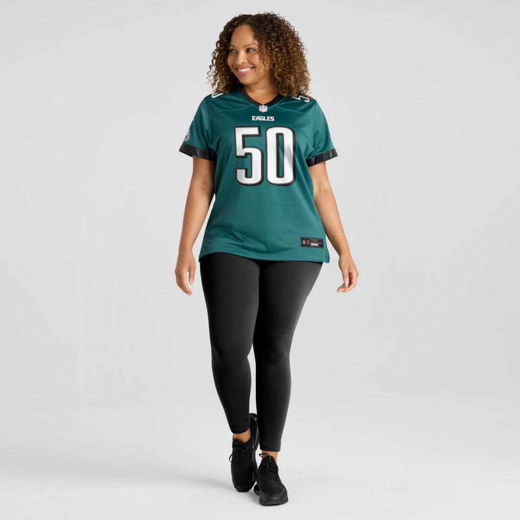 Lance Dixon Philadelphia Eagles Women's Team Game Jersey Midnight Green
