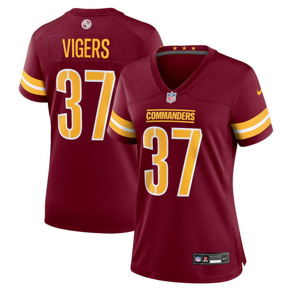 Car'lin Vigers Washington Commanders Women's Team Game Jersey Burgundy