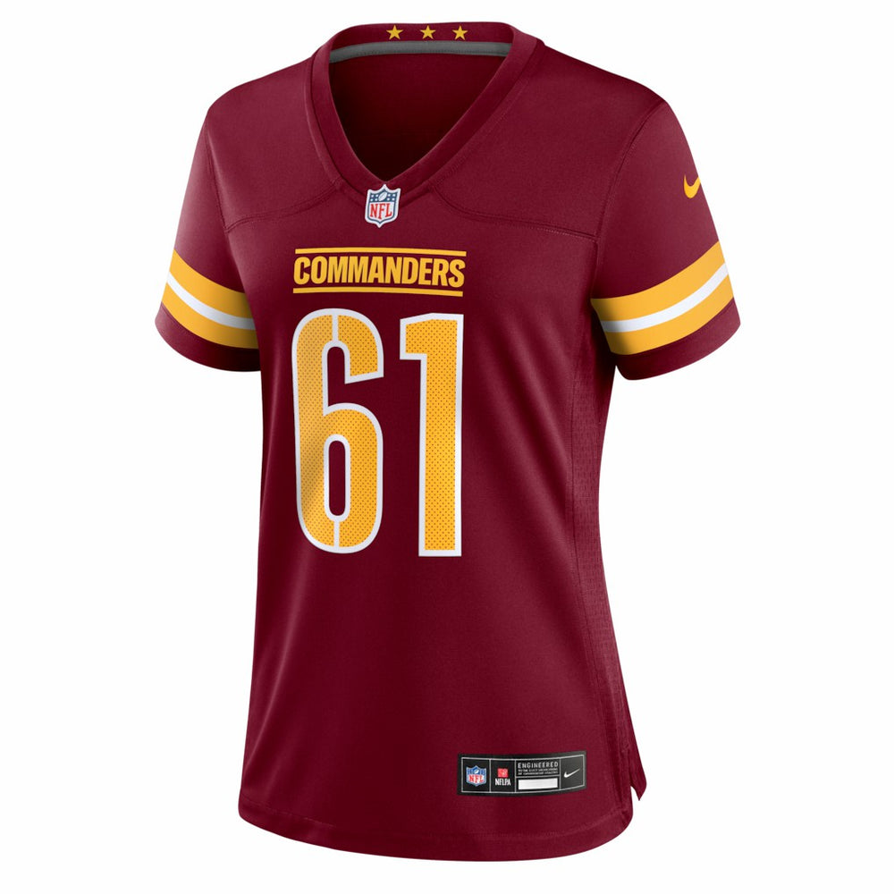 Tyler Cooper Washington Commanders Women's Team Game Jersey Burgundy