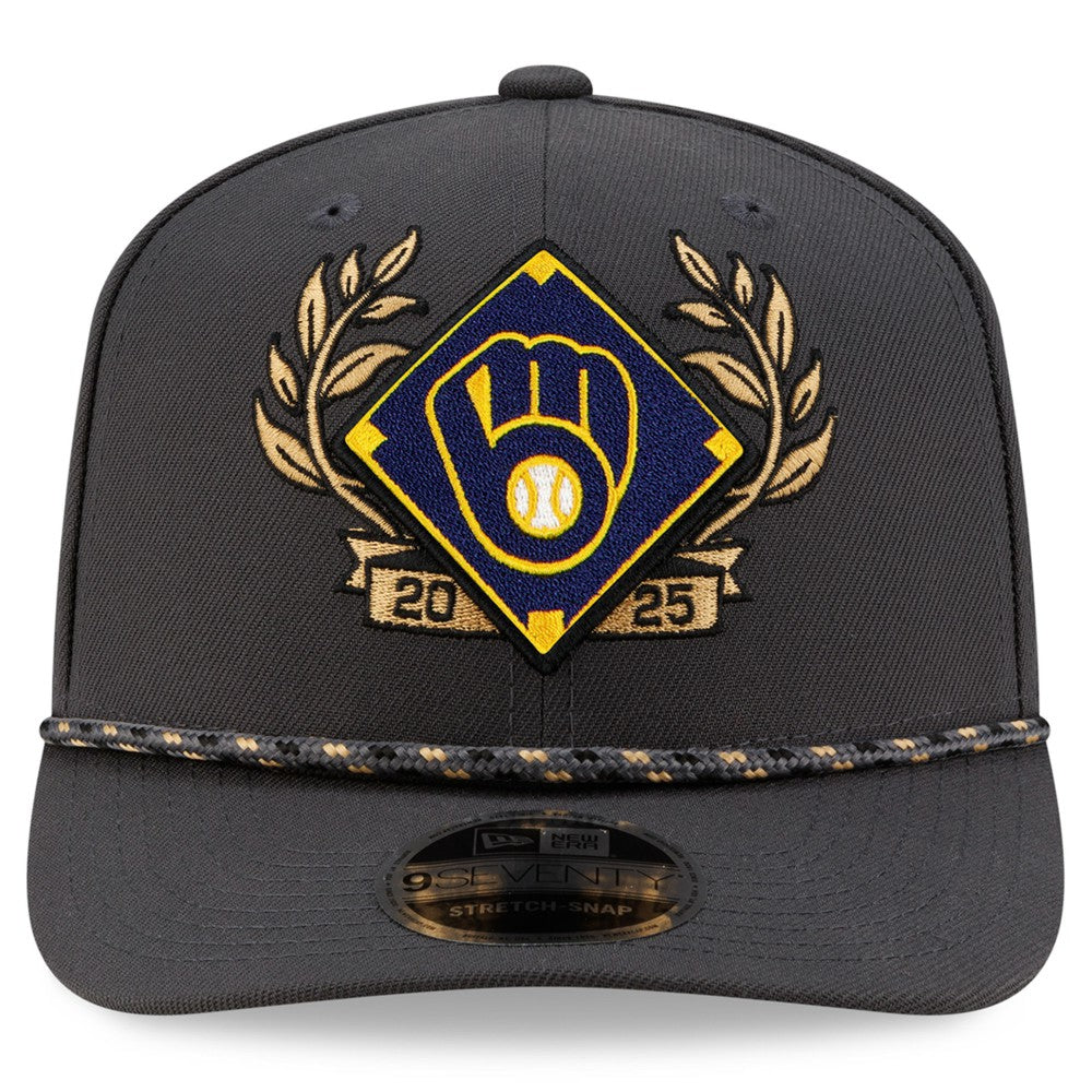 Milwaukee Brewers New Era 2025 National League Division Series Champions 9SEVENTY Adjustable Hat - Charcoal Hats