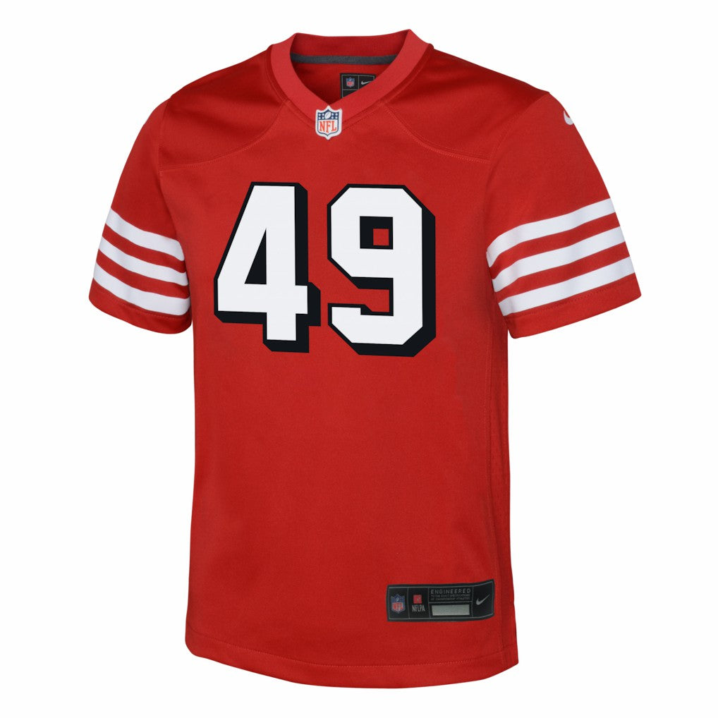 The Faithful San Francisco 49ers Youth Alternate 2 Game Jersey Scarlet