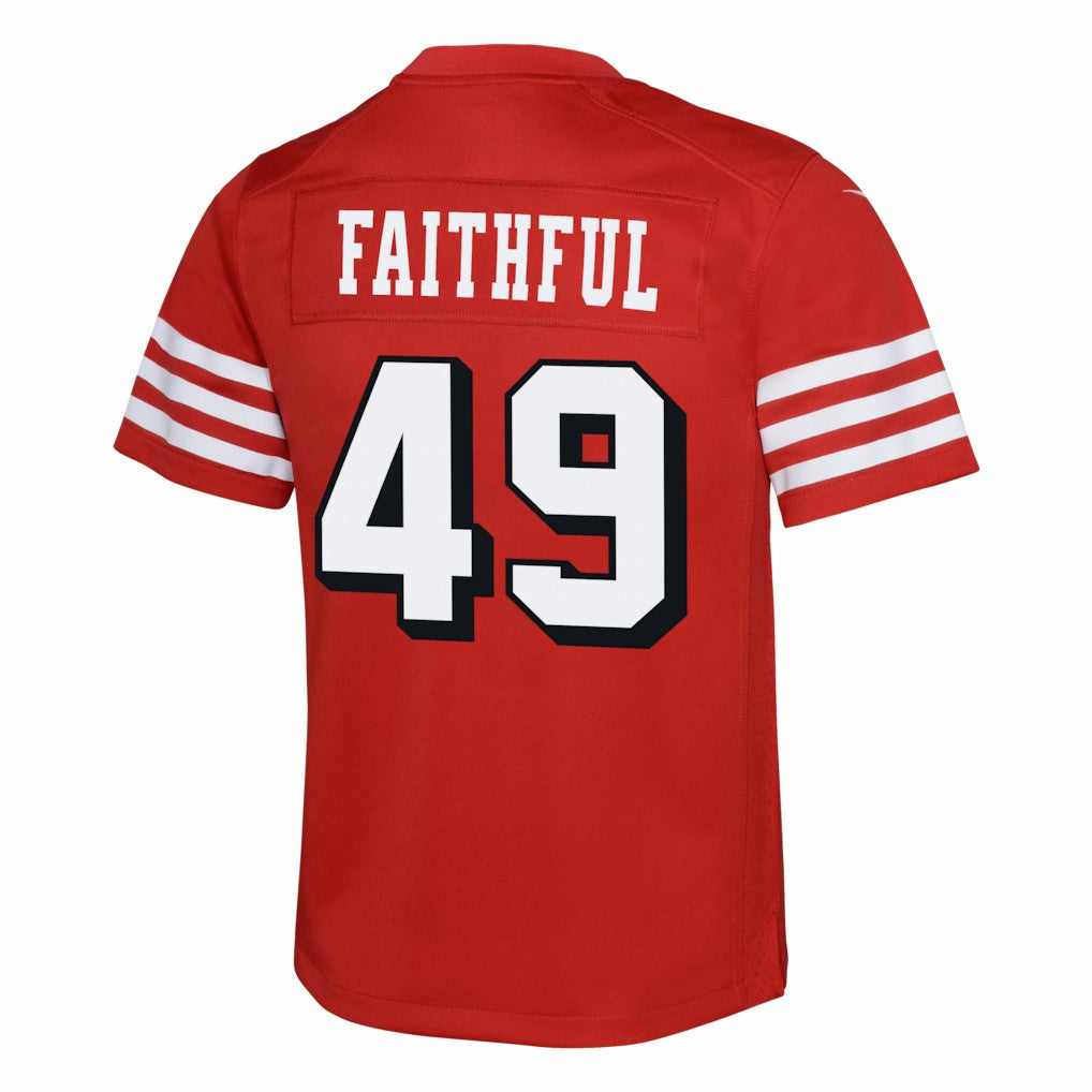The Faithful San Francisco 49ers Youth Alternate 2 Game Jersey Scarlet
