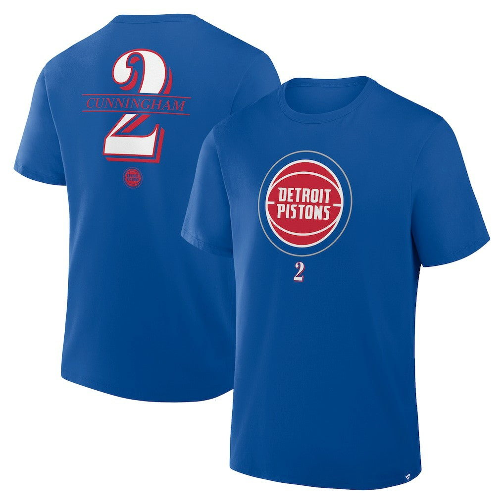 Cade Cunningham Detroit Pistons In The Paint Name & Number T-Shirt Blue
