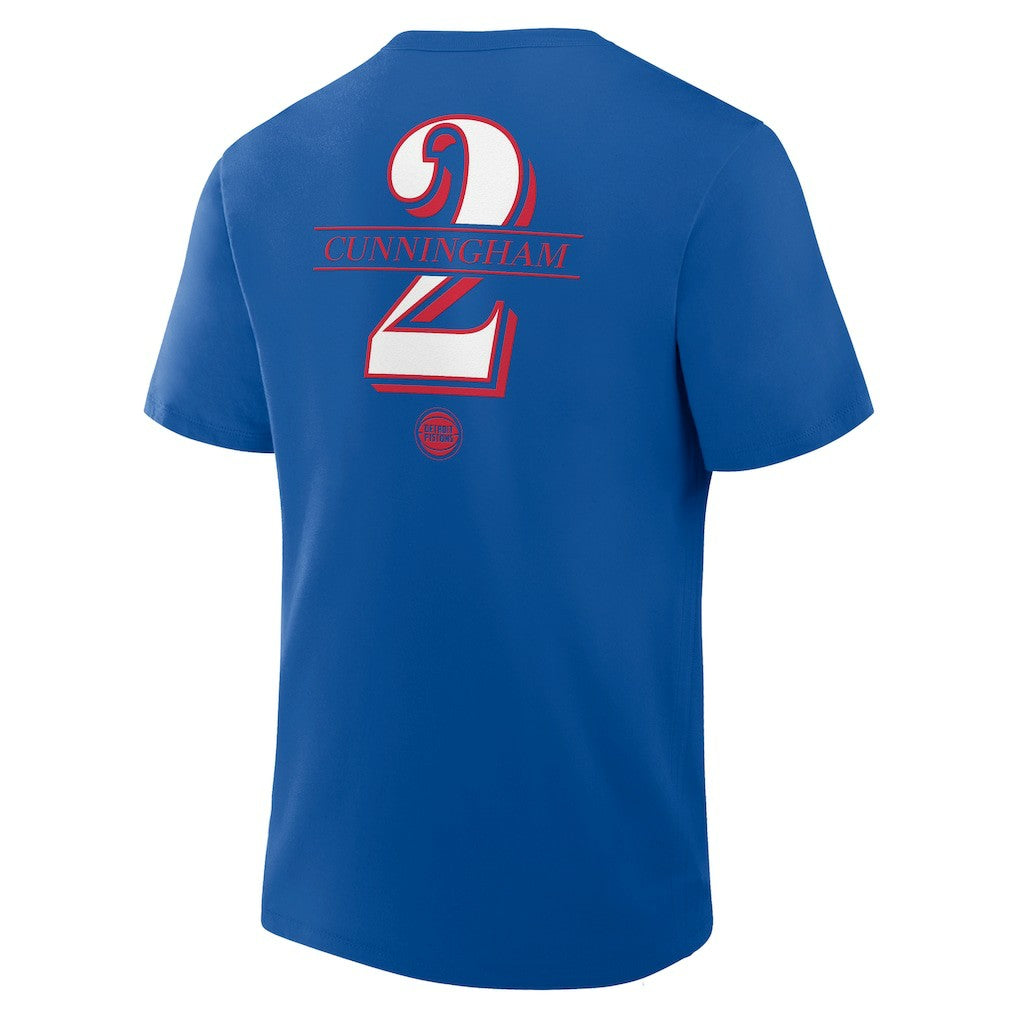 Cade Cunningham Detroit Pistons In The Paint Name & Number T-Shirt Blue
