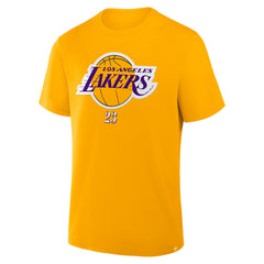 LeBron James Los Angeles Lakers In The Paint Name & Number T-Shirt Gold