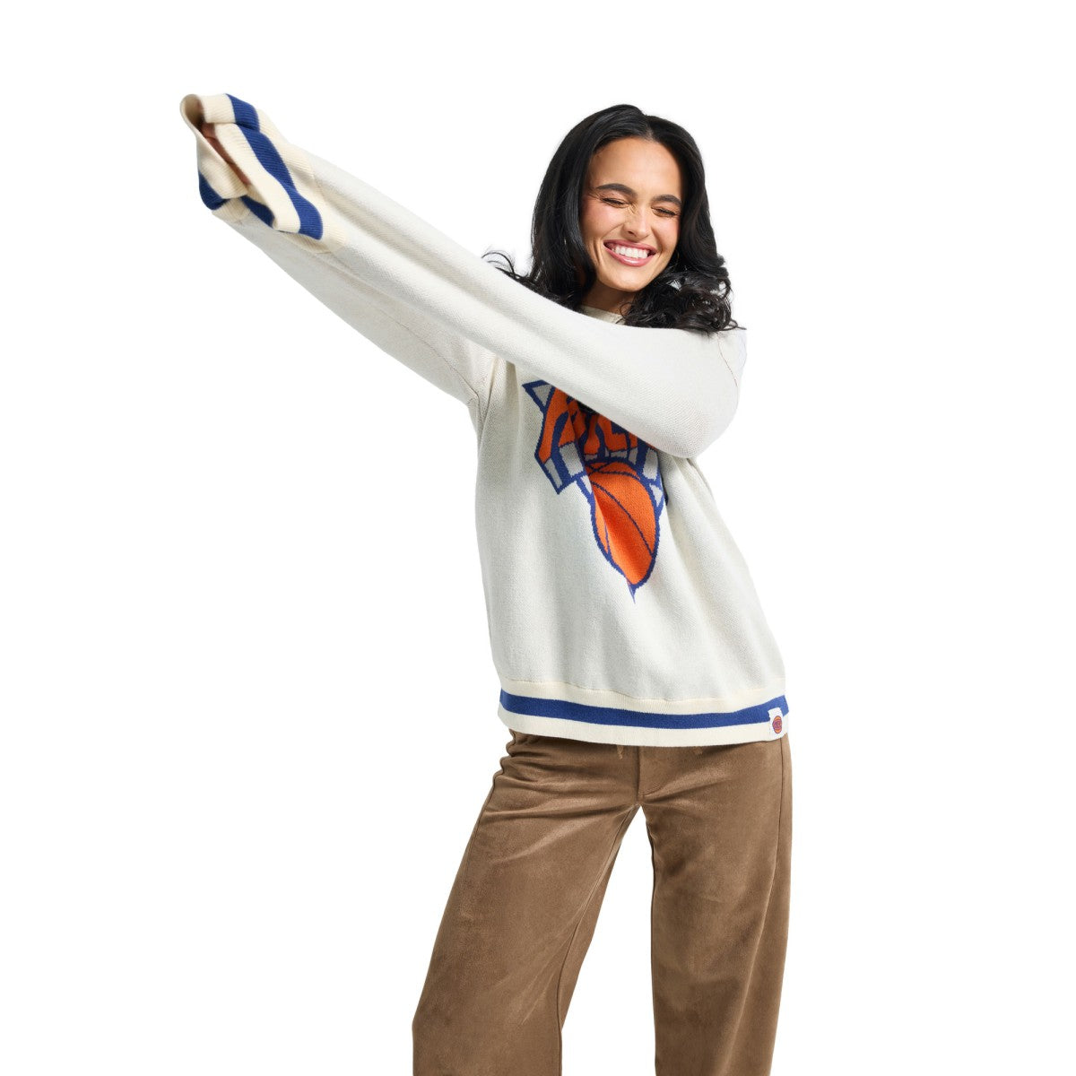 New York Knicks Terez Unisex Oversized Sweater Cream