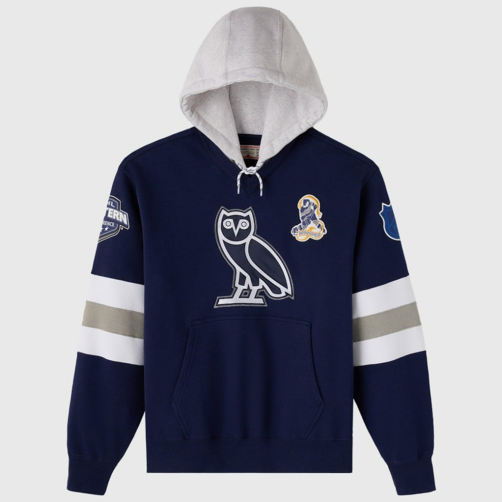 NHL Winnipeg Jets OVO x NHL Fleece Hoodie - Navy