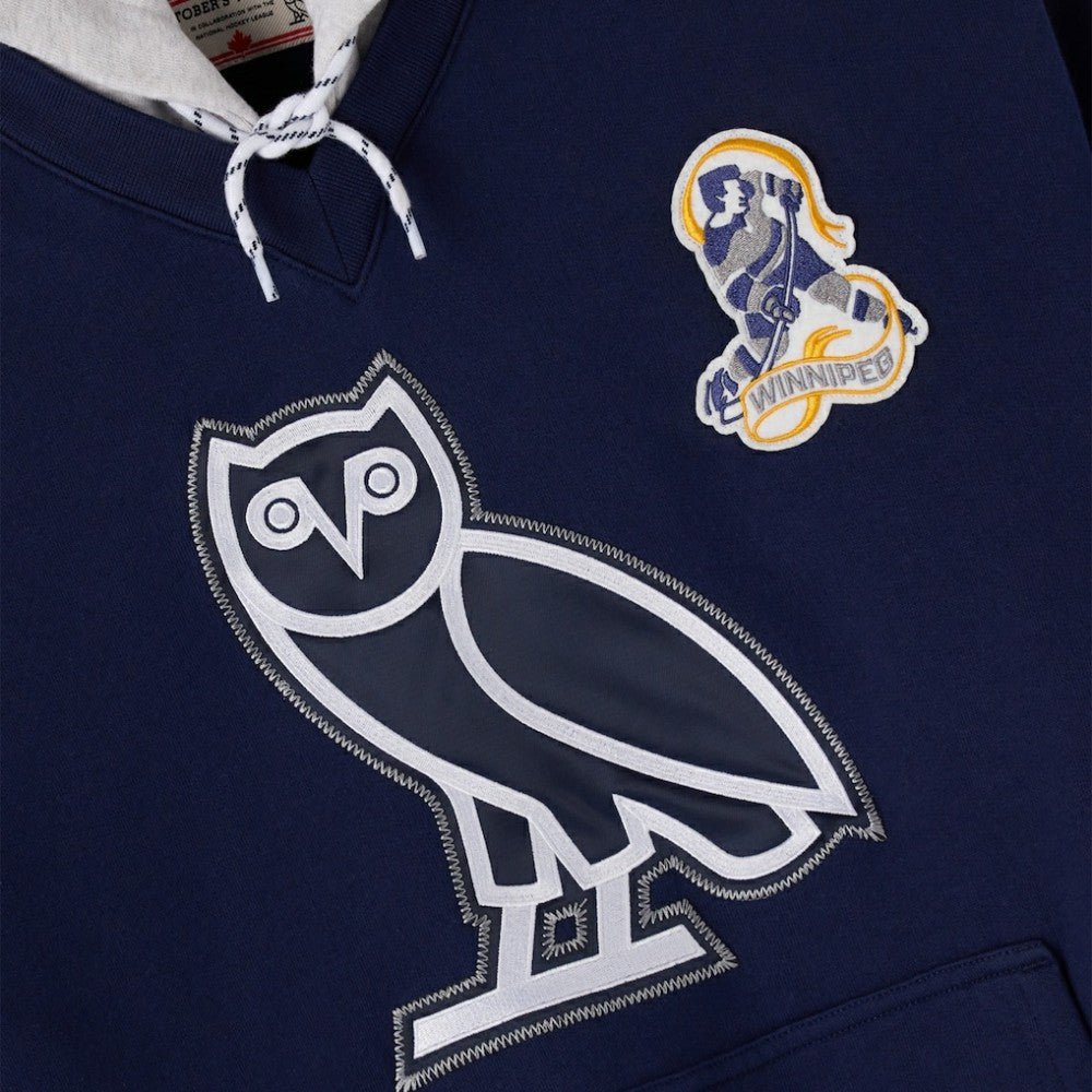 NHL Winnipeg Jets OVO x NHL Fleece Hoodie - Navy