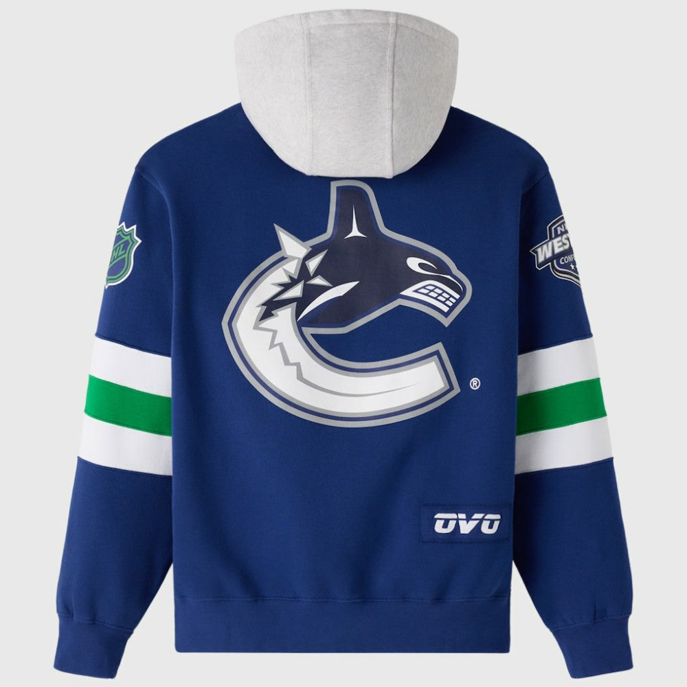 NHL Vancouver Canucks OVO x NHL Fleece Hoodie - Blue