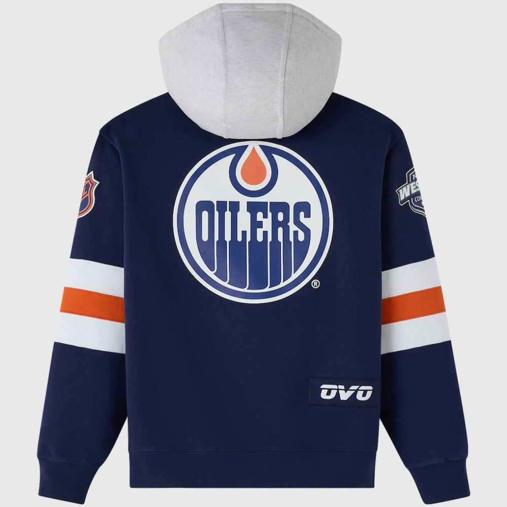 NHL Edmonton Oilers OVO x NHL Fleece Hoodie - Navy