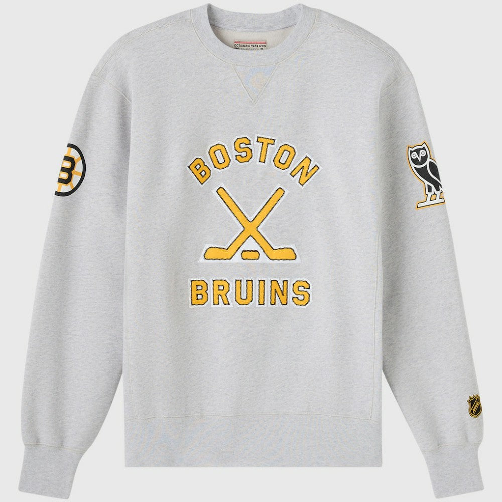NHL Boston Bruins OVO x NHL Fleece Sweatshirt - Heather Gray