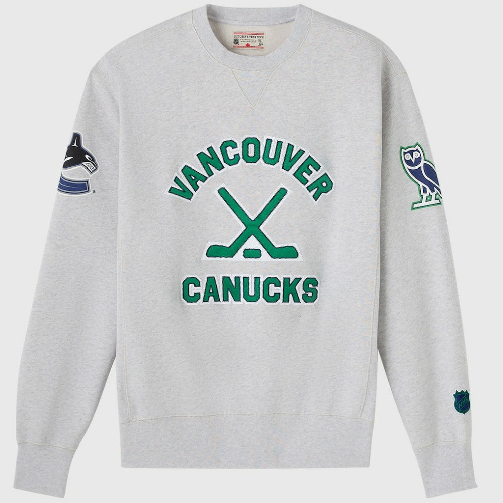 NHL Vancouver Canucks OVO x NHL Fleece Sweatshirt - Heather Gray