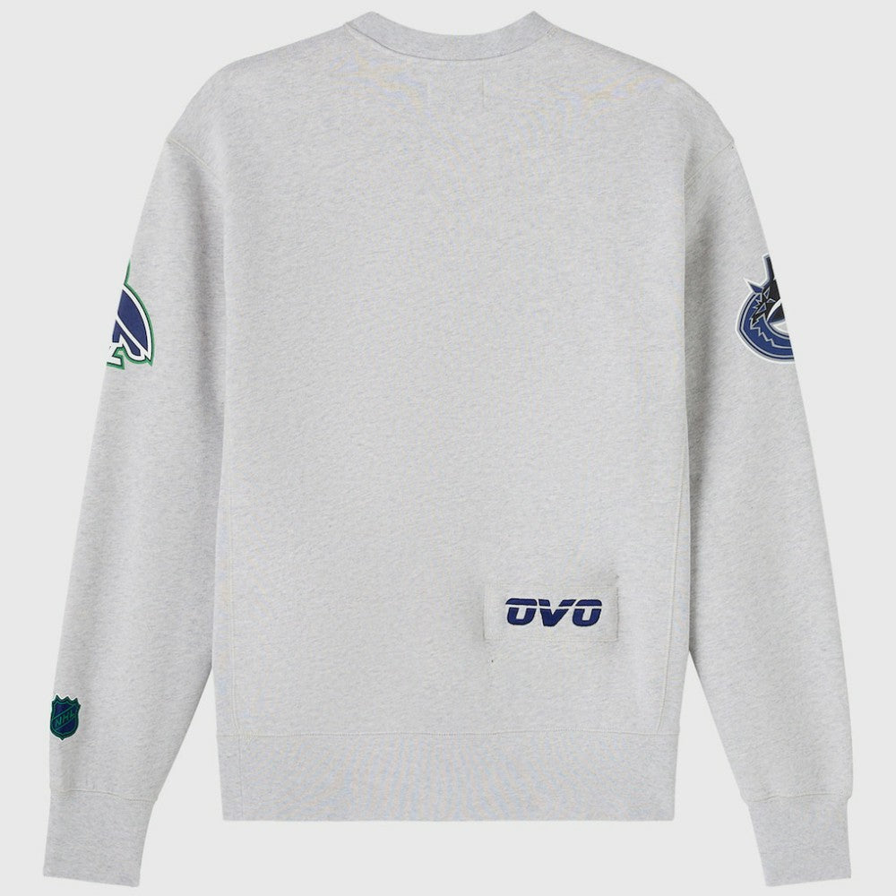 NHL Vancouver Canucks OVO x NHL Fleece Sweatshirt - Heather Gray
