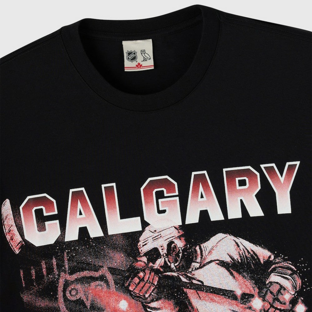 NHL Calgary Flames OVO x NHL Graphic T-Shirt - Black