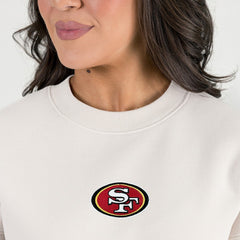 San Francisco 49ers Gameday Couture Women's Power Move Stadium Premium Drop Shoulder Sweatshirt Natural