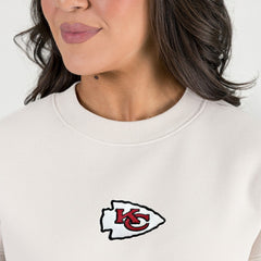 Kansas City Chiefs Gameday Couture Women's Power Move Stadium Premium Drop Shoulder Sweatshirt Natural