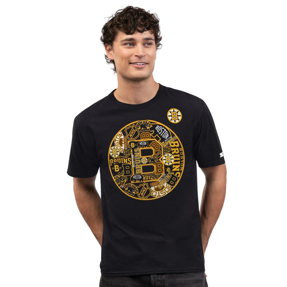 NHL Boston Bruins Starter Logo Collage T-Shirt - Black