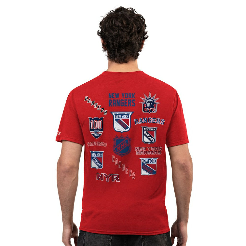 NHL New York Rangers Starter Logo Collage T-Shirt - Red