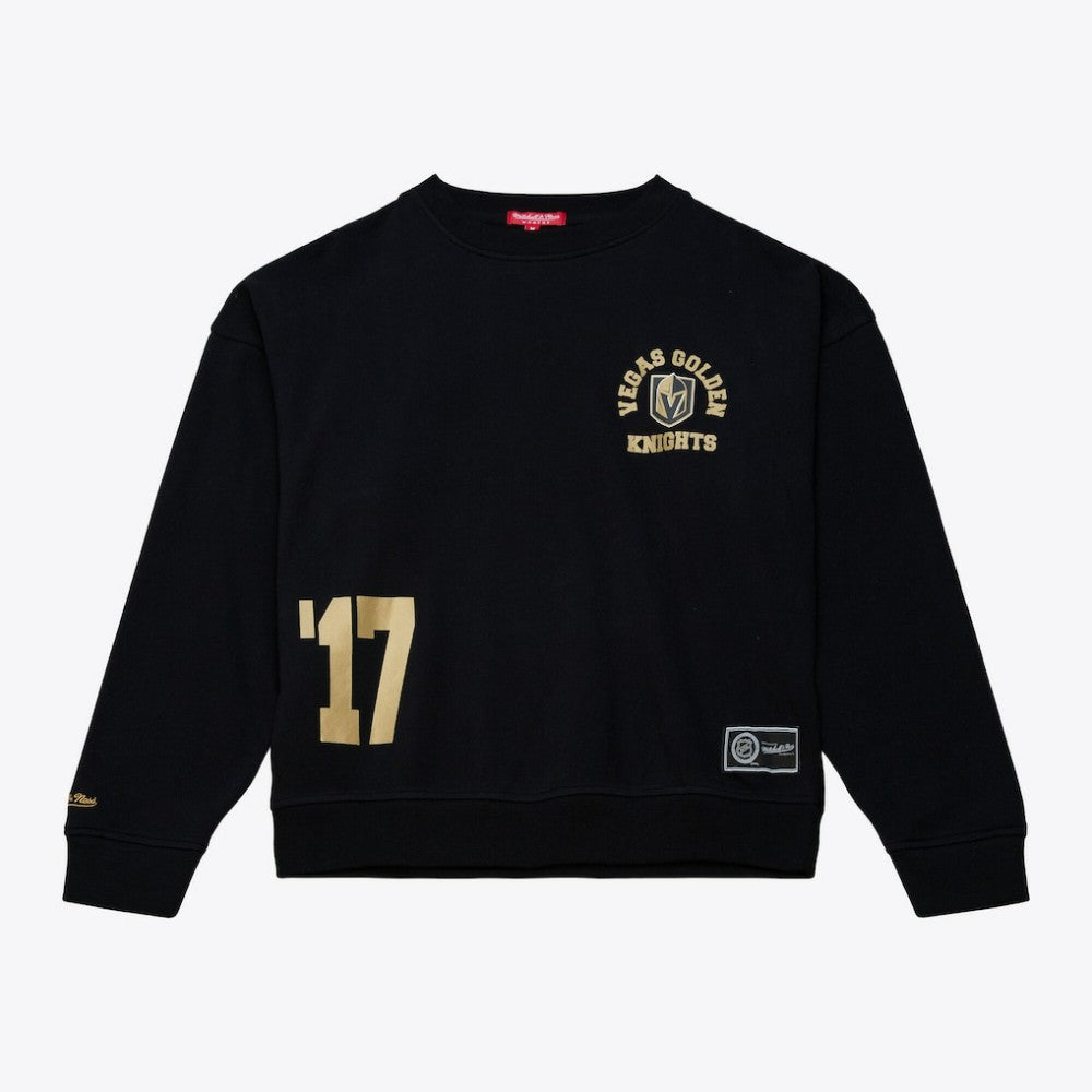 NHL Vegas Golden Knights Mitchell & Ness Women's Crewneck Sweatshirt - Black