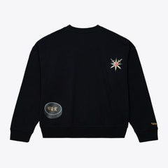 NHL Vegas Golden Knights Mitchell & Ness Women's Crewneck Sweatshirt - Black