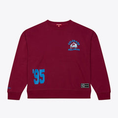 NHL Colorado Avalanche Mitchell & Ness Women's Crewneck Sweatshirt - Maroon