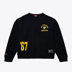 NHL Pittsburgh Penguins Mitchell & Ness Women's Crewneck Sweatshirt - Black