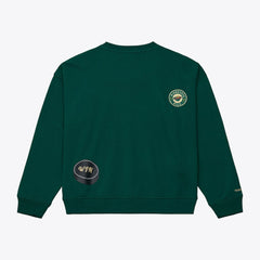 NHL Minnesota Wild Mitchell & Ness Women's Crewneck Sweatshirt - Green