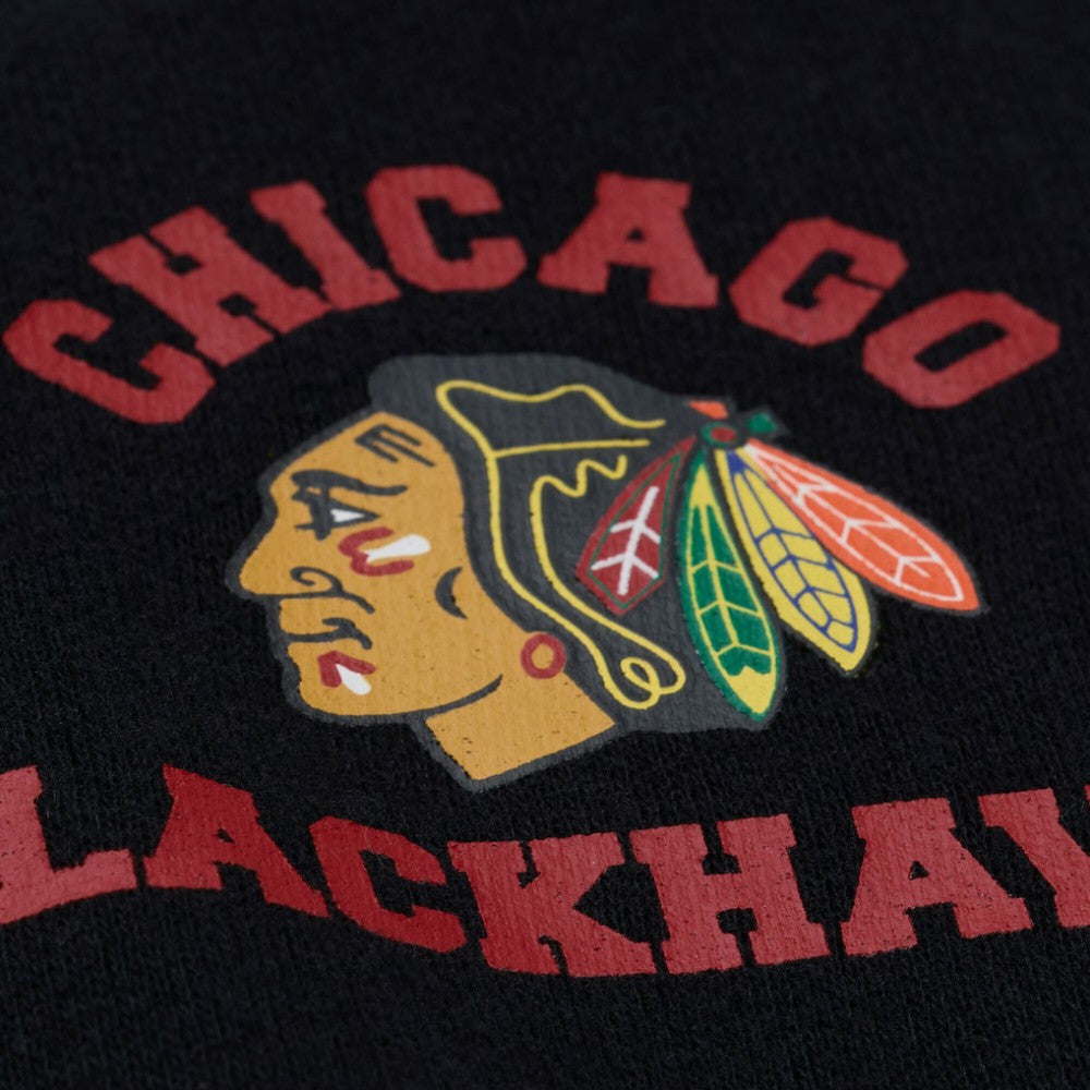 NHL Chicago Blackhawks Mitchell & Ness Women's Crewneck Sweatshirt - Black
