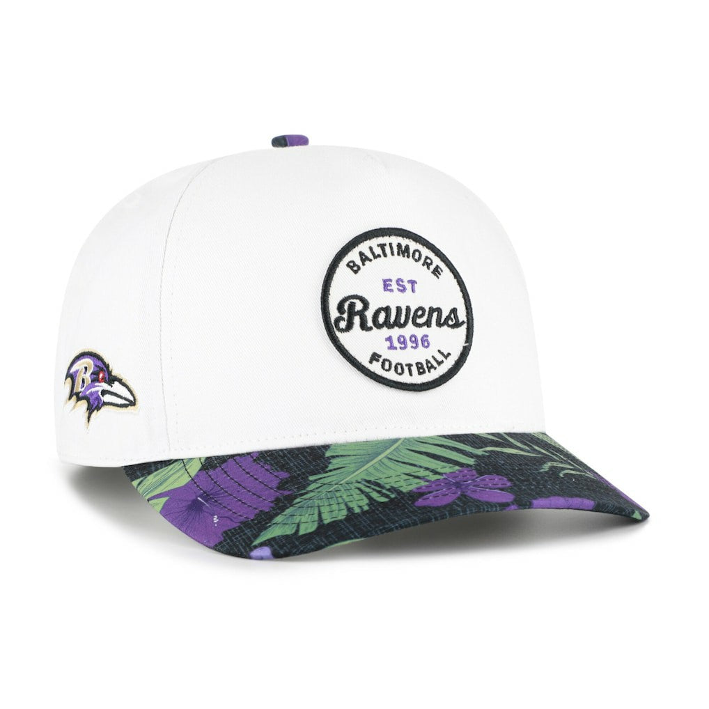 Baltimore Ravens '47 Beach Side Hitch Adjustable Hat White/Purple