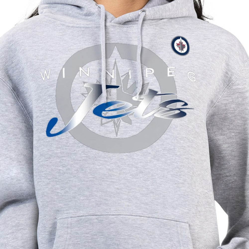 NHL Winnipeg Jets G-III 4Her by Carl Banks Women's Shadow Logo Fleece Hoodie - Gray