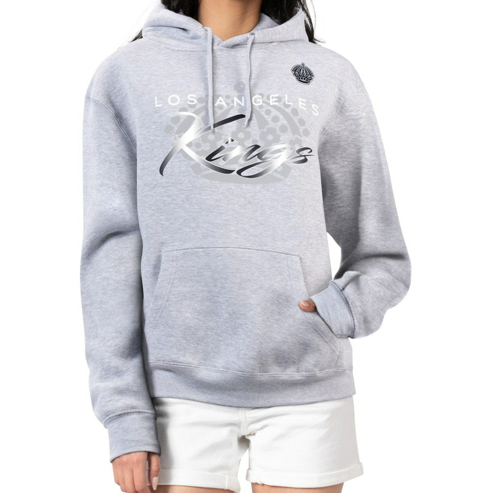 NHL Los Angeles Kings G-III 4Her by Carl Banks Women's Shadow Logo Fleece Hoodie - Gray