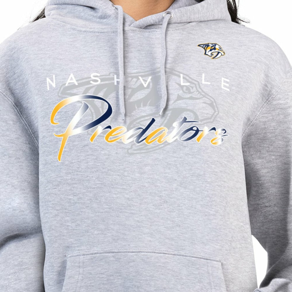 NHL Nashville Predators G-III 4Her by Carl Banks Women's Shadow Logo Fleece Hoodie - Gray