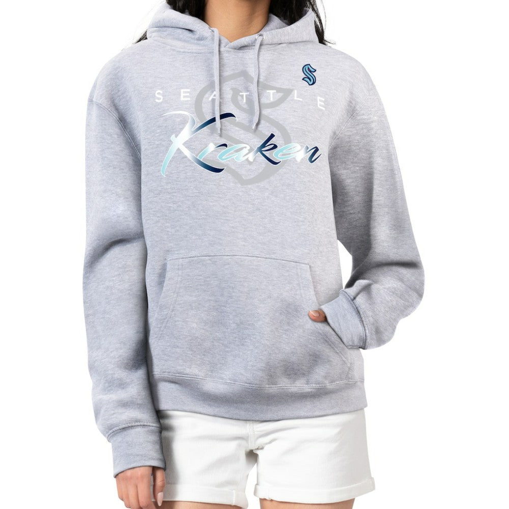 NHL Seattle Kraken G-III 4Her by Carl Banks Women's Shadow Logo Fleece Hoodie - Gray