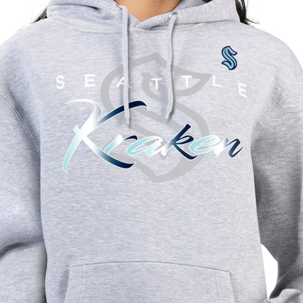 NHL Seattle Kraken G-III 4Her by Carl Banks Women's Shadow Logo Fleece Hoodie - Gray