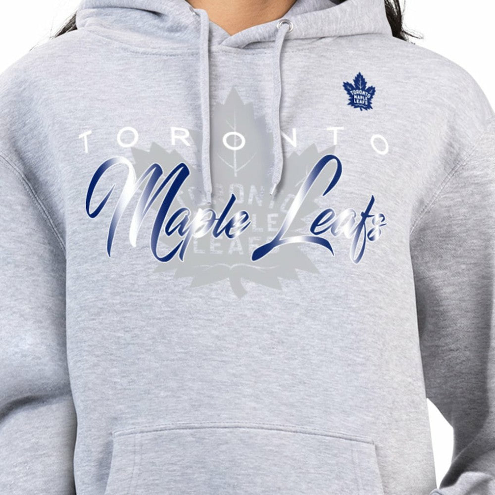 NHL Toronto Maple Leafs G-III 4Her by Carl Banks Women's Shadow Logo Fleece Hoodie - Gray