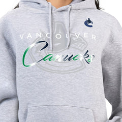 NHL Vancouver Canucks G-III 4Her by Carl Banks Women's Shadow Logo Fleece Hoodie - Gray