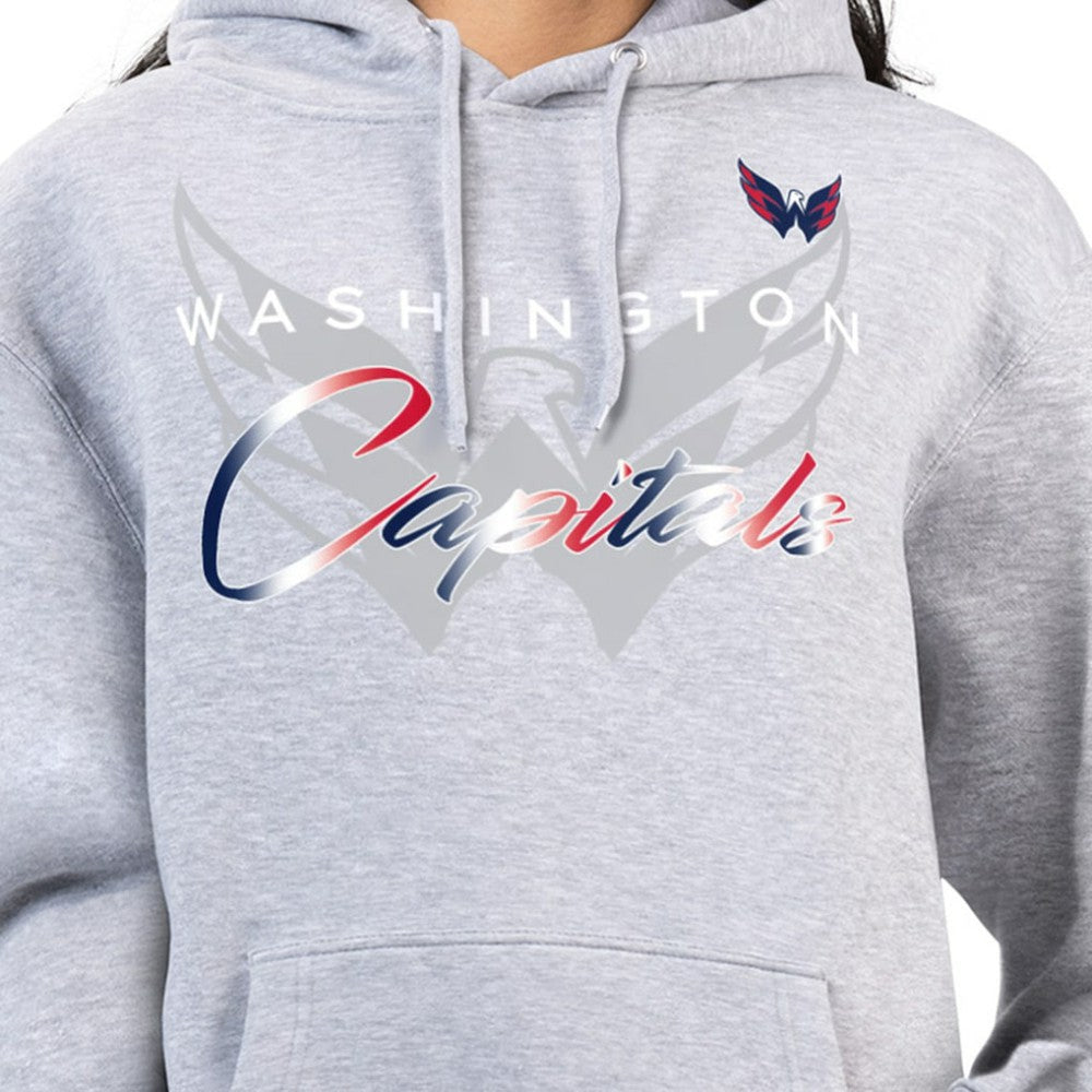 NHL Washington Capitals G-III 4Her by Carl Banks Women's Shadow Logo Fleece Hoodie - Gray