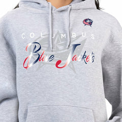 NHL Columbus Blue Jackets G-III 4Her by Carl Banks Women's Shadow Logo Fleece Hoodie - Gray