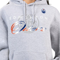 NHL Edmonton Oilers G-III 4Her by Carl Banks Women's Shadow Logo Fleece Hoodie - Gray