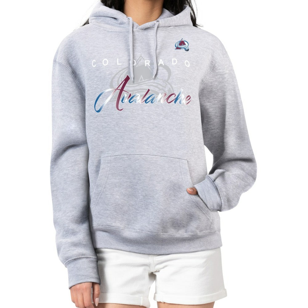NHL Colorado Avalanche G-III 4Her by Carl Banks Women's Shadow Logo Fleece Hoodie - Gray