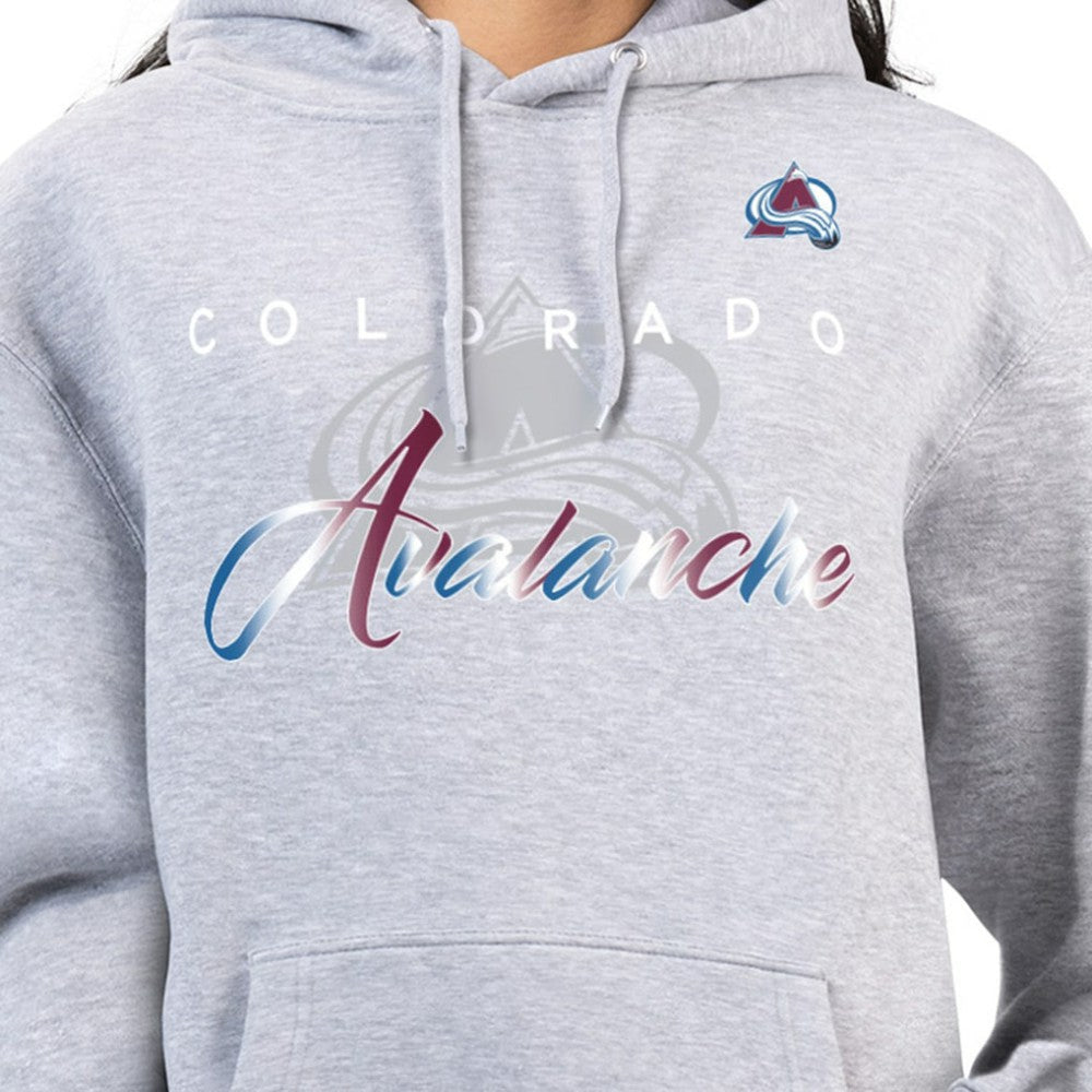 NHL Colorado Avalanche G-III 4Her by Carl Banks Women's Shadow Logo Fleece Hoodie - Gray